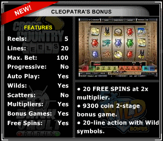 Cleopatra Bonus slots online